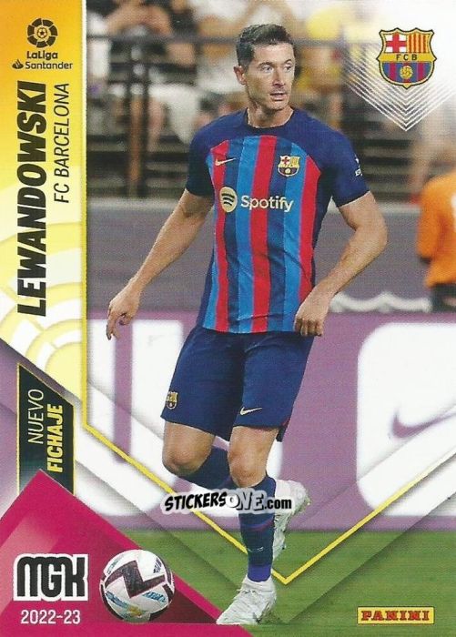 Sticker Robert Lewandowski - Liga 2022-2023. Megacracks n. 453 - Panini