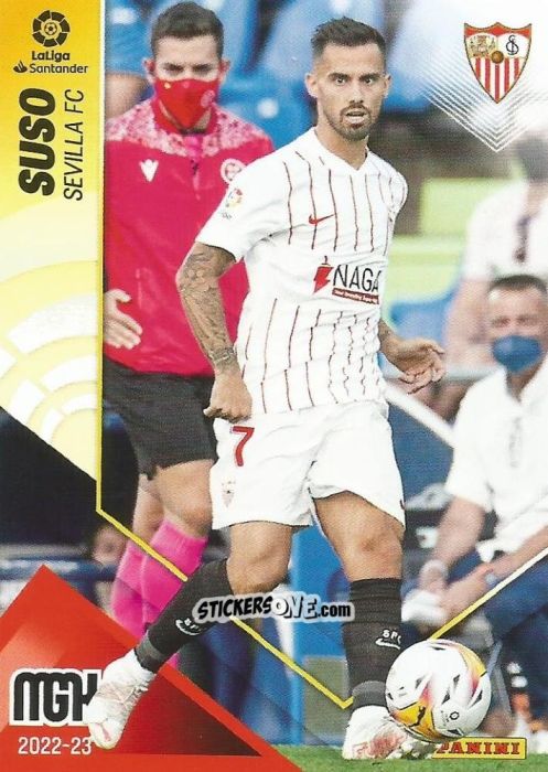 Figurina Suso - Liga 2022-2023. Megacracks n. 311 - Panini