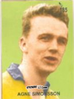 Cromo Agne Simonsson - Campeonato Mundial de Futbol 1958 Suecia n. 185 - IMPORTADORES PERUANOS