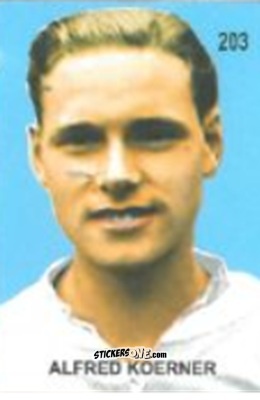 Sticker Alfred Körner - Campeonato Mundial de Futbol 1958 Suecia n. 203 - IMPORTADORES PERUANOS
