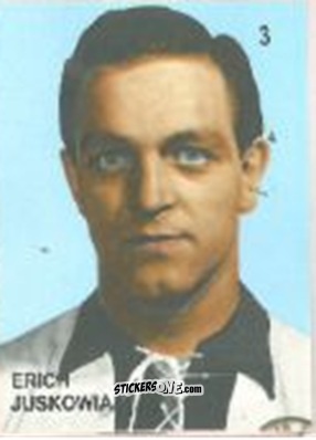 Cromo Erich Juskowiak - Campeonato Mundial de Futbol 1958 Suecia n. 3 - IMPORTADORES PERUANOS
