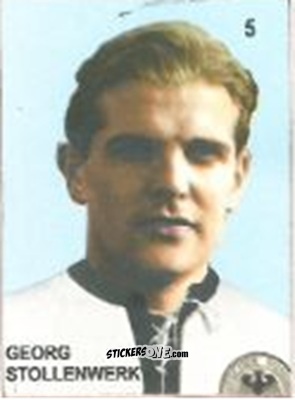 Cromo Georg Stollenwerk - Campeonato Mundial de Futbol 1958 Suecia n. 5 - IMPORTADORES PERUANOS