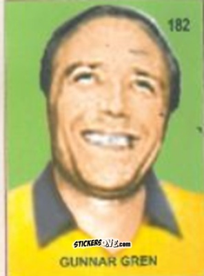 Sticker Gunnar Gren - Campeonato Mundial de Futbol 1958 Suecia n. 182 - IMPORTADORES PERUANOS