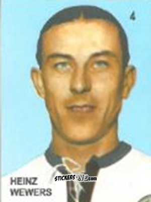 Cromo Heinz Wewers - Campeonato Mundial de Futbol 1958 Suecia n. 4 - IMPORTADORES PERUANOS