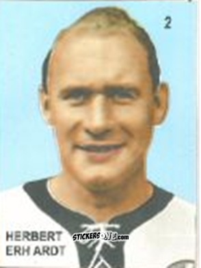 Cromo Herbert Erh Ardt - Campeonato Mundial de Futbol 1958 Suecia n. 2 - IMPORTADORES PERUANOS