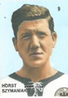 Cromo Horst Szymaniak - Campeonato Mundial de Futbol 1958 Suecia n. 9 - IMPORTADORES PERUANOS