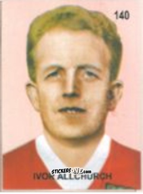 Figurina Ivor Allchurch - Campeonato Mundial de Futbol 1958 Suecia n. 140 - IMPORTADORES PERUANOS