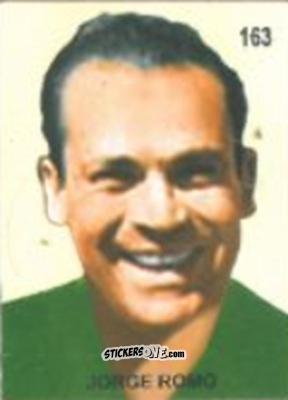 Cromo Jorge Romo - Campeonato Mundial de Futbol 1958 Suecia n. 163 - IMPORTADORES PERUANOS