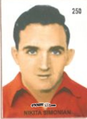 Sticker Nikita Simonyan - Campeonato Mundial de Futbol 1958 Suecia n. 250 - IMPORTADORES PERUANOS