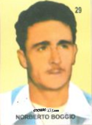 Cromo Norberto Boggio - Campeonato Mundial de Futbol 1958 Suecia n. 29 - IMPORTADORES PERUANOS