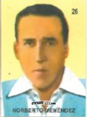 Figurina Norberto Menendez - Campeonato Mundial de Futbol 1958 Suecia n. 26 - IMPORTADORES PERUANOS