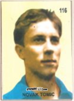 Sticker Novak Tomić - Campeonato Mundial de Futbol 1958 Suecia n. 116 - IMPORTADORES PERUANOS