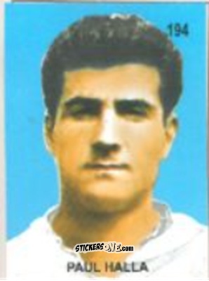 Figurina Paul Halla - Campeonato Mundial de Futbol 1958 Suecia n. 194 - IMPORTADORES PERUANOS