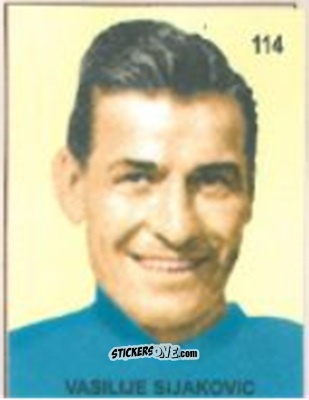 Figurina Vasilije Šijaković - Campeonato Mundial de Futbol 1958 Suecia n. 114 - IMPORTADORES PERUANOS