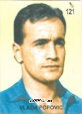 Sticker Vlada Popović - Campeonato Mundial de Futbol 1958 Suecia n. 121 - IMPORTADORES PERUANOS