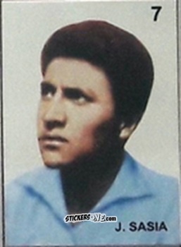 Figurina J. Sasia - Campeonato Mundial de Futbol 1962 Chile n. 7 - IMPORTADORES PERUANOS