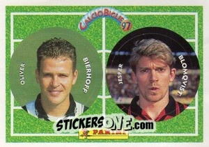 Figurina Bierhoff / Blomqvist - Calcio Biglie 1997 n. 16 - Panini