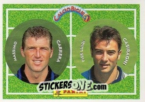 Cromo Carrera / Casiraghi - Calcio Biglie 1997 n. 26 - Panini