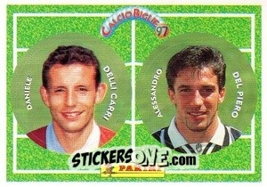 Cromo Delli Carri / Del Piero - Calcio Biglie 1997 n. 35 - Panini