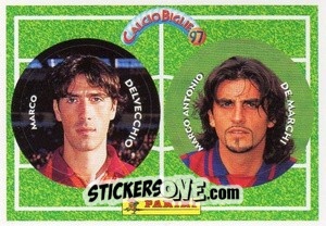 Cromo Delvecchio / De Marchi - Calcio Biglie 1997 n. 36 - Panini