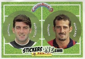 Cromo Pagliuca / Pancaro - Calcio Biglie 1997 n. 81 - Panini