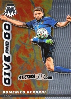 Figurina Domenico Berardi - Road to FIFA World Cup Qatar 2022 Mosaic n. 16gg - Panini