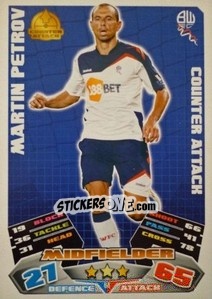 Figurina Martin Petrov - English Premier League 2011-2012. Match Attax n. 64 - Topps