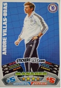 Cromo Andre Villas-Boas - English Premier League 2011-2012. Match Attax n. 73 - Topps