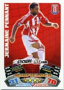 Cromo Jermaine Pennant - English Premier League 2011-2012. Match Attax n. 244 - Topps