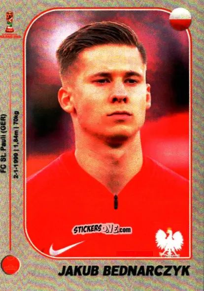 Figurina Jakub Bednarczyk - World Cup U-20 Poland 2019 n. 20 - Gloria Editions