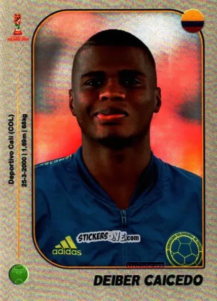 Cromo Déiber Caicedo - World Cup U-20 Poland 2019 n. 52 - Gloria Editions