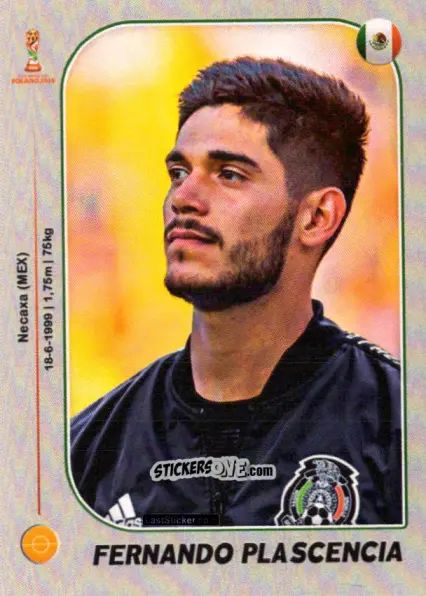 Cromo Fernando Plascencia - World Cup U-20 Poland 2019 n. 102 - Gloria Editions
