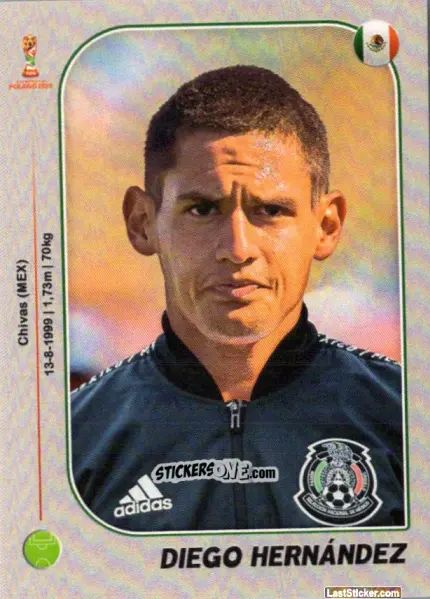 Cromo Diego Hernández - World Cup U-20 Poland 2019 n. 108 - Gloria Editions