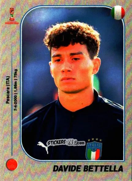Cromo Davide Bettella - World Cup U-20 Poland 2019 n. 117 - Gloria Editions