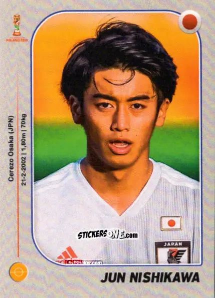 Cromo Jun Nishikawa - World Cup U-20 Poland 2019 n. 144 - Gloria Editions