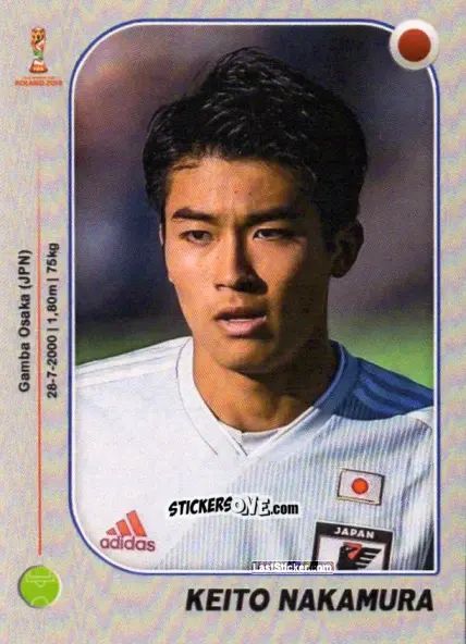 Figurina Keito Nakamura - World Cup U-20 Poland 2019 n. 145 - Gloria Editions