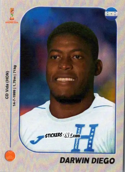 Figurina Darwin Diego - World Cup U-20 Poland 2019 n. 174 - Gloria Editions