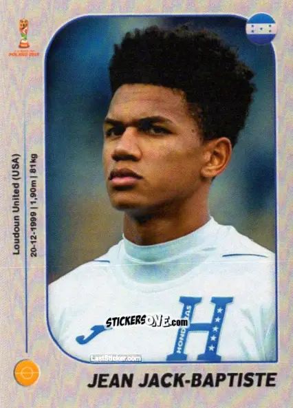 Figurina Jack Jean-Baptiste - World Cup U-20 Poland 2019 n. 178 - Gloria Editions