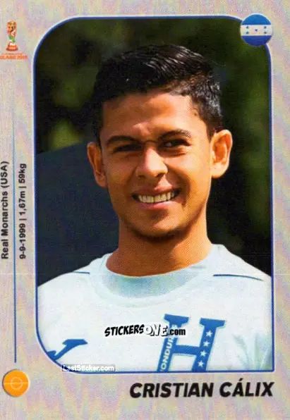 Figurina Cristian Cálix - World Cup U-20 Poland 2019 n. 181 - Gloria Editions