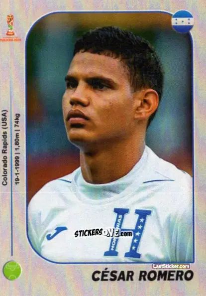 Figurina César Romero - World Cup U-20 Poland 2019 n. 185 - Gloria Editions