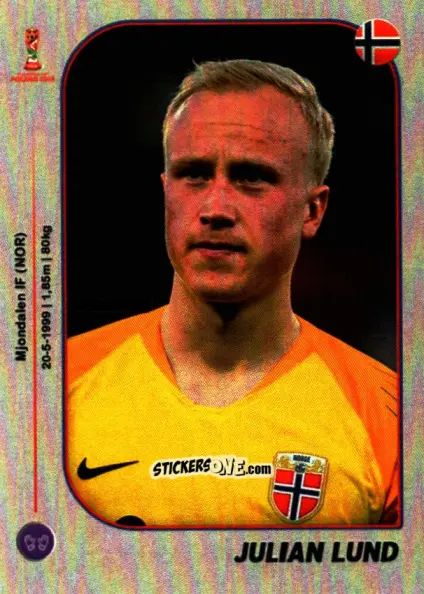 Figurina Julian Lund - World Cup U-20 Poland 2019 n. 228 - Gloria Editions