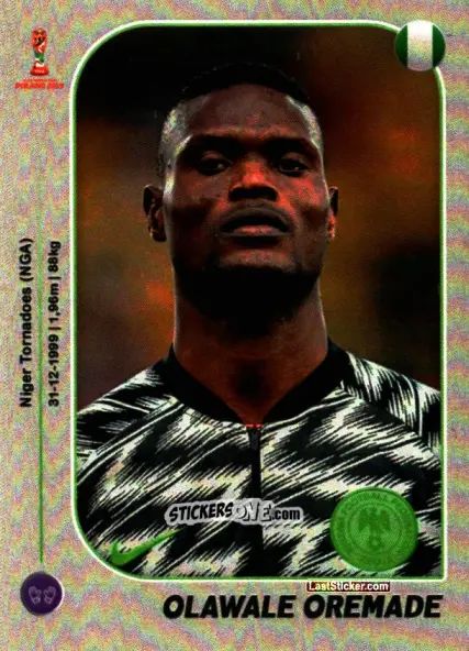 Figurina Olawale Oremade - World Cup U-20 Poland 2019 n. 266 - Gloria Editions