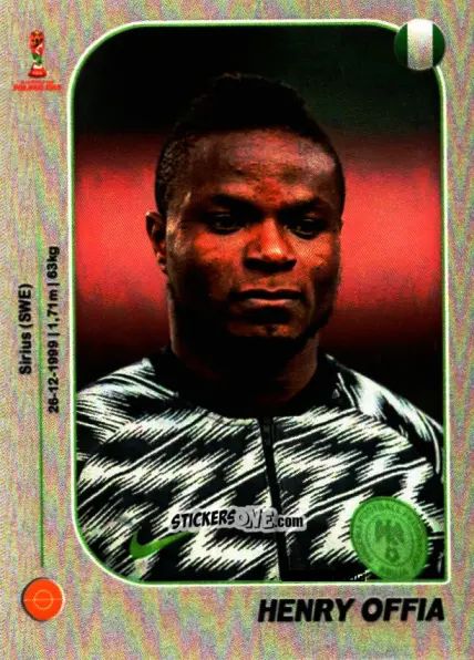 Figurina Henry Offia - World Cup U-20 Poland 2019 n. 276 - Gloria Editions