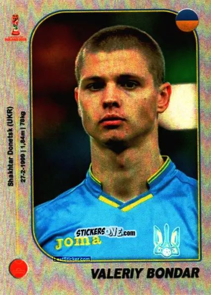 Sticker Valeriy Bondar - World Cup U-20 Poland 2019 n. 289 - Gloria Editions