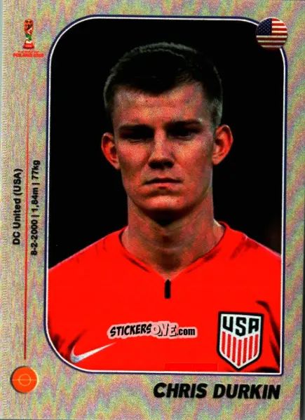 Figurina Chris Durkin - World Cup U-20 Poland 2019 n. 311 - Gloria Editions