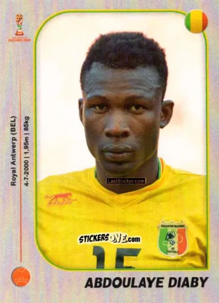 Cromo Abdoulaye Diaby - World Cup U-20 Poland 2019 n. 345 - Gloria Editions