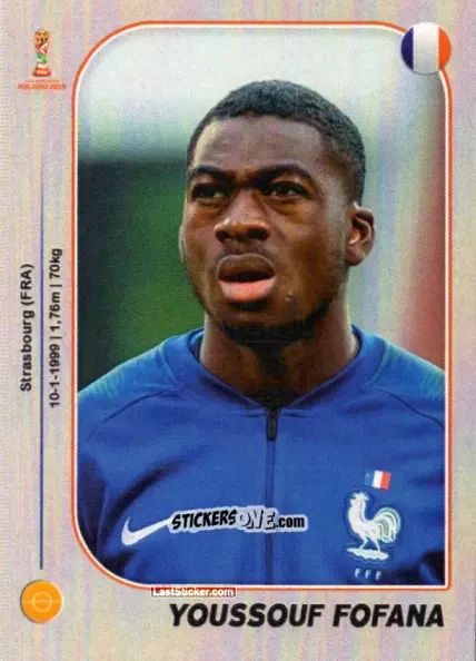 Sticker Youssouf Fofana - World Cup U-20 Poland 2019 n. 372 - Gloria Editions