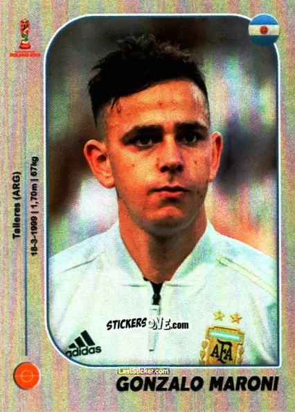 Sticker Gonzalo Maroni - World Cup U-20 Poland 2019 n. 447 - Gloria Editions