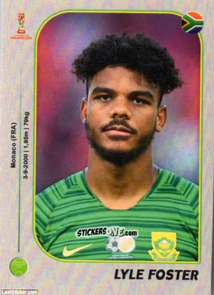 Cromo Lyle Foster - World Cup U-20 Poland 2019 n. 471 - Gloria Editions