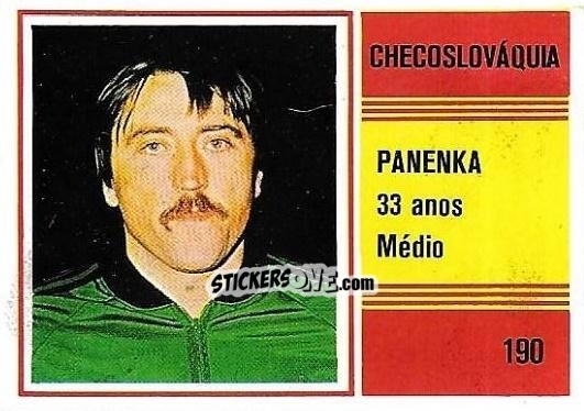 Cromo Antonin Panenka - Campeonato do Mundo de Futebol 1982 n. 190 - SORCACIUS XII